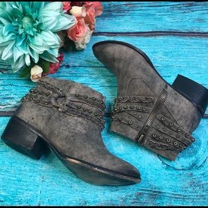Naughty Monkey Annie Distressed Bootie in Taupe